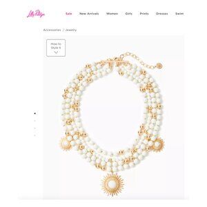 Lilly Pulitzer Sunshine Jungle Necklace New With Tags